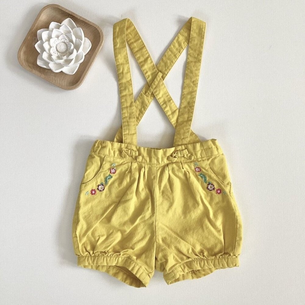 Sergent Major Yellow Suspender Shorts